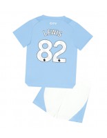 Manchester City Rico Lewis #82 Domácí dres pro děti 2023-24 Krátký Rukáv (+ trenýrky)